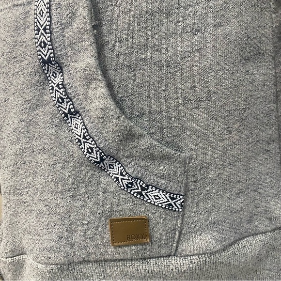 Roxy Sherpa lined gray sweatshirt hoodie Size S/P - Picture 6 of 10